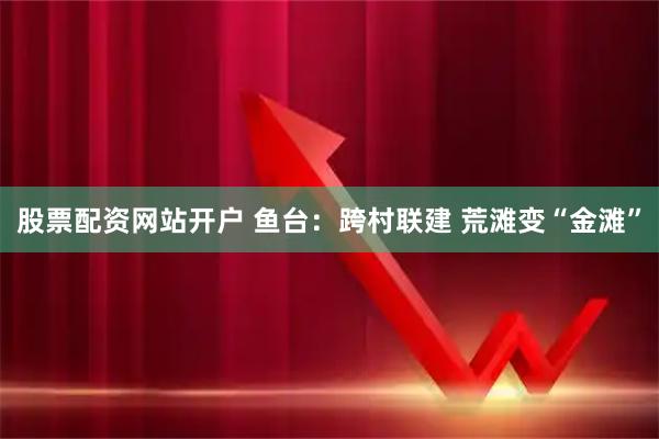 股票配資網站開戶 魚臺:跨村聯建 荒灘變“金灘”